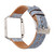 For Fitbit Blaze Cowboy Texture Leather Watch Band(Light Blue)