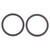 2 PCS Rear Camera Glass Lens Metal Protector Hoop Ring for iPhone 12(Black)