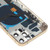 Battery Back Cover Assembly (with Side Keys & Speaker Ringer Buzzer & Motor & Camera Lens & Card Tray & Power Button + Volume Button + Charging Port & Wireless Charging Module) for iPhone 12 Pro(Gold)