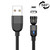 2m 3A Output USB to 8 Pin 540 Degree Rotating Magnetic Data Sync Charging Cable(Black)