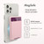 For iPhone 13 Series / iPhone 12 Series Silicone Wallet Pouch Card Case Anti-degaussing Card Holder Magsafing Magnetic Sticker(Pink)