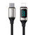 USAMS US-SJ545 U78 Type-C / USB-C to 8 Pin PD Aluminum Alloy Digital Display Fast Charging Data Cable, Length: 1.2m(White)