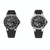 BAOGELA 6772G Round Dial Silicone Strap Luminous Clock Mechanical Watch For Men(Black Shell Black Surface Black Belt)