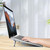 Metal Foldable Heightening Back Sticker Laptop Cooling Bracket(Silver + Black)