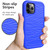 For iPhone 12 / 12 Pro Wave Pattern 3 in 1 Silicone+PC Shockproof Protective Case(Blue+Olivine)