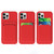 For iPhone 12 TPU + Flannel Lining Shockproof  Case with Card Slots(Red)