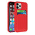 For iPhone 12 TPU + Flannel Lining Shockproof  Case with Card Slots(Blue)