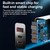 F002C QC3.0 USB + USB 2.0 LED Digital Display Fast Charger with USB to 8 Pin Data Cable, EU Plug(White)