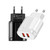 Dual USB Portable Travel Charger + 1 Meter USB to 8 Pin Data Cable, EU Plug(White)