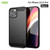 For iPhone 12 / 12 Pro MOF Gentleness Series Brushed Texture Carbon Fiber Soft TPU Case(Black)