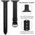 14mm Leather Watch Band For Apple Watch Series 9&8&7 41mm / SE 3&SE 2&6&SE&5&4 40mm / 3&2&1 38mm(Black Black Buckle)