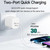 CS-20W Mini Portable PD3.0 + QC3.0 Dual Ports Fast Charger with 3A USB to 8 Pin Data Cable(EU Plug)