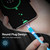 USB to 8 Pin Magnetic Suction Colorful Streamer Mobile Phone Charging  Cable, Length: 1m(Blue Light)