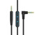 3 PCS 3.5mm to 2.5mm Audio Cable with Mic For Bose QC25/QC35/OE2, Length: 1.4m(Black)