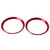 2 PCS Car Logo Decorative Circle Steering Wheel Decoration Ring Sticker Logo Car Styling Modification Car Front Logo Ring Decoration Rear Cover Trim Hood Emblem Rings for BMW 5 Series(Red)