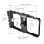 YELANGU YLG0901B Vlogging Live Broadcast Smartphone Plastic Cage Video Rig Filmmaking Recording Handle Stabilizer Bracket for iPhone, Galaxy, Huawei, Xiaomi, HTC, LG, Google, and Other Smartphones(Black)