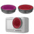 2 in 1 Sunnylife OA-FI180 Lens Red + Purple Diving Filter for DJI OSMO ACTION