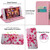 3D Coloured Drawing Pattern Horizontal Flip Leather Case with Holder & Card Slots & Wallet & Lanyard for LG K50 / Q60(Red Flower)