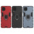 For Samsung Galaxy M12 Shockproof PC + TPU Protective Case with Magnetic Ring Holder(Red)