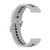 20mm Universal Colorful Hole Silicone Watch Band(Grey Black)
