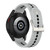 20mm Universal Colorful Hole Silicone Watch Band(Grey Black)