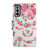 For Samsung Galaxy S21+ 5G Painted Pattern Horizontal Flip Leather Case with Holder & Card Slot & Wallet(Rose Flower)