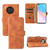 For Huawei nova 8i / Honor 50 Lite Skin Feel Magnetic Buckle Calf Texture PU Phone Case(Brown)