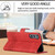 For Samsung Galaxy S21+ 5G Cubic Skin Feel Flip Leather Phone Case(Red)
