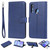 For Huawei Honor 10i Solid Color Horizontal Flip Protective Case with Holder & Card Slots & Wallet & Photo Frame & Lanyard(Blue)