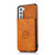 For Samsung Galaxy S21+ 5G Calf Texture Magnetic Card Bag PU Phone Case(Brown)