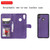 For Huawei Honor 8C Solid Color Horizontal Flip Protective Case with Holder & Card Slots & Wallet & Photo Frame & Lanyard(Purple)