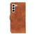 For Samsung Galaxy S22 5G KHAZNEH Retro Texture PU + TPU Horizontal Flip Leather Case with Holder & Card Slots & Wallet(Brown)
