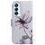 For Tecno Camon 18 Premier Coloured Drawing Leather Phone Case(Magnolia Flower)