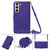 For Samsung Galaxy S21 5G Crossbody 3D Embossed Flip Leather Phone Case(Purple)