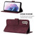 For Samsung Galaxy S21+ 5G Crossbody 3D Embossed Flip Leather Phone Case(Wine Red)