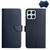 For Honor X8 Genuine Leather Fingerprint-proof Horizontal Flip Phone Case(Blue)
