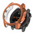 For Garmin Fenix 7X TPU Half-pack Hollowed Electroplating Watch Case(Rose Gold)