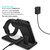 Q20 4 In 1 Wireless Charger Charging Holder Stand Station with Adapter For iPhone / Apple Watch / AirPods, Support Dual Phones Charging (Black)