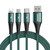 JOYROOM S-1230G4 3A 3 In 1 USB to 8 Pin + Micro USB + Type-C / USB-C Fast Charging Data Cable Length: 1.2m (Green)