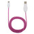 LED Flowing Light 1m USB A to Type-C Data Sync Charge Cable, For Galaxy, Huawei, Xiaomi, LG, HTC and Other Smart Phones(Magenta)
