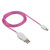 LED Flowing Light 1m USB A to Type-C Data Sync Charge Cable, For Galaxy, Huawei, Xiaomi, LG, HTC and Other Smart Phones(Magenta)
