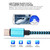 1m Woven Style USB-C / Type-C 3.1 to USB 2.0 Data Sync Charge Cable(Blue)
