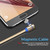 TOPK AM30 2m 2.4A Max USB to Micro USB 90 Degree Elbow Magnetic Charging Cable with LED Indicator(Gold)