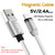 TOPK AM23 2m 2.4A Max USB to Micro USB Nylon Braided Magnetic Charging Cable with LED Indicator(Silver)