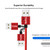 TOPK AM23 1m 2.4A Max USB to Micro USB Nylon Braided Magnetic Charging Cable with LED Indicator(Red)