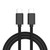 60W PD USB-C / Type-C Male to USB-C / Type-C Male Braided Data Cable, Cable Length: 1m