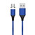 M11 5A USB to USB-C / Type-C Nylon Braided Magnetic Data Cable, Cable Length: 1m (Blue)