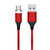 M11 3A USB to USB-C / Type-C Nylon Braided Magnetic Data Cable, Cable Length: 1m (Red)