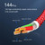 2 in 1 USB to 8 Pin + Micro USB Magnetic Metal Interface Nylon Braided Charging Cable, Length: 1m(Red)