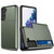 For Samsung Galaxy S21+ 5G Shockproof Armor Protective Case with Card Slot(Army Green)